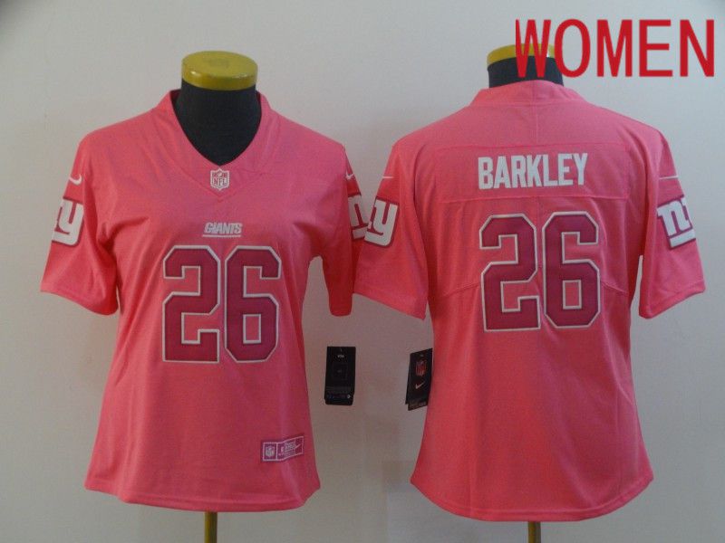 Women New York Giants #26 Barkley Pink Nike Vapor Untouchable Limited Player NFL Jerseys->new orleans saints->NFL Jersey